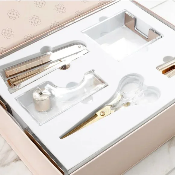 NIB Rose Gold Salt By Sabrina Desk Set - Picture 7 of 12